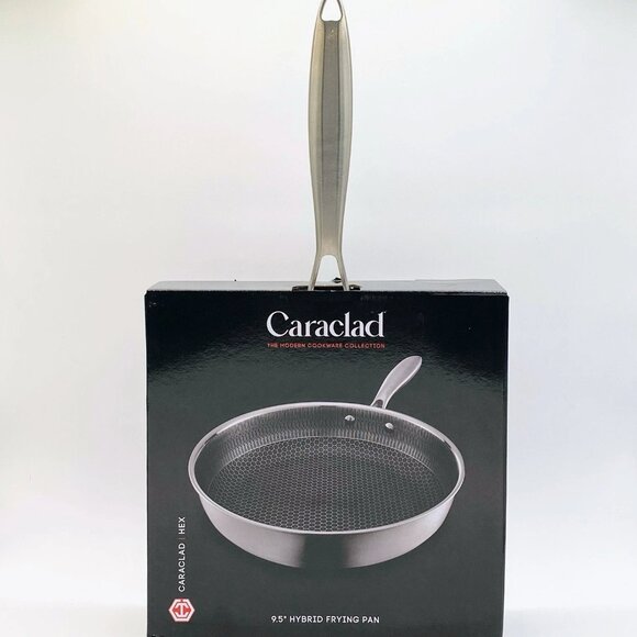 Caraclad Hex 9.5" Hybrid Frying Pan Stainless Steel Nonstick Elevated Cooking - Picture 1 of 4